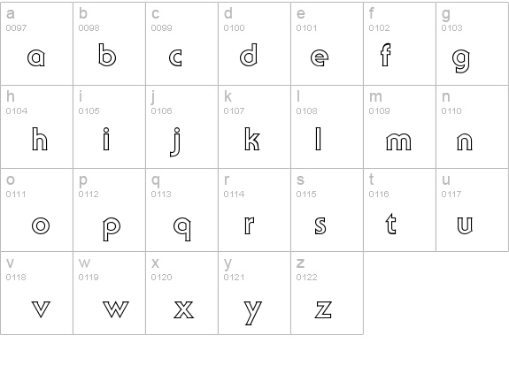 SerifGothicBQ-Outline details - Free Fonts at FontZone.net