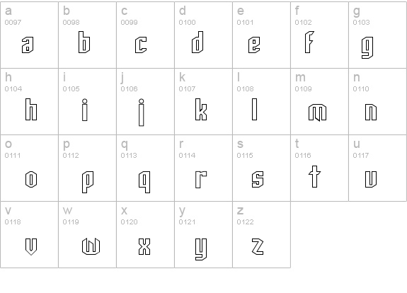 SF Archery Black Outline details - Free Fonts at FontZone.net