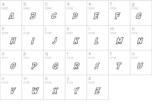 SF Comic Script Outline details - Free Fonts at FontZone.net
