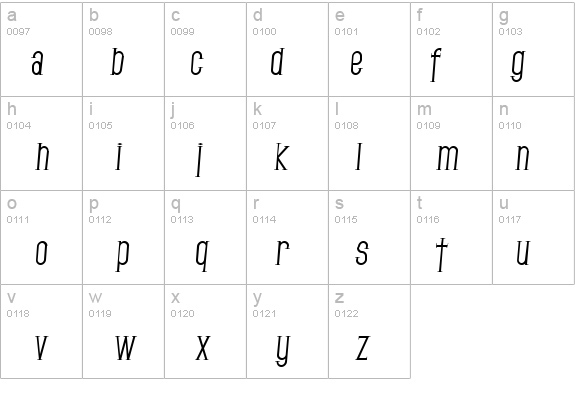 SF Gothican Italic details - Free Fonts at FontZone.net