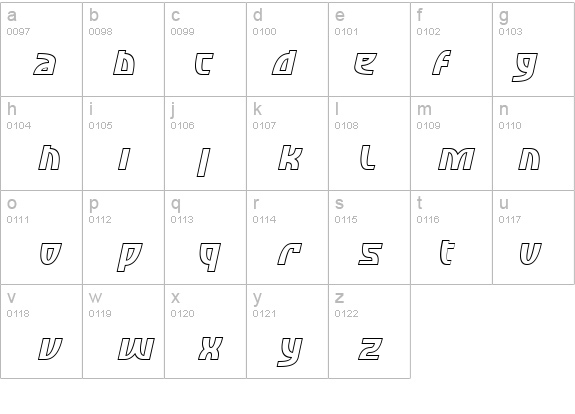 SF Retroesque Outline Oblique details - Free Fonts at FontZone.net