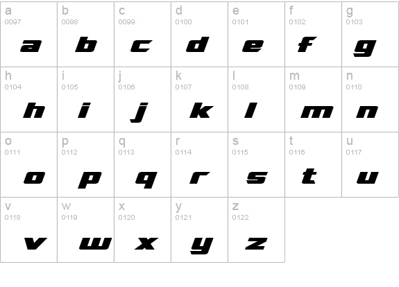 SF TransRobotics Extended Bold Italic details - Free Fonts at FontZone.net