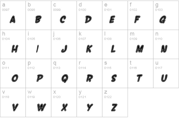 SF Wonder Comic Inline Italic details - Free Fonts at FontZone.net