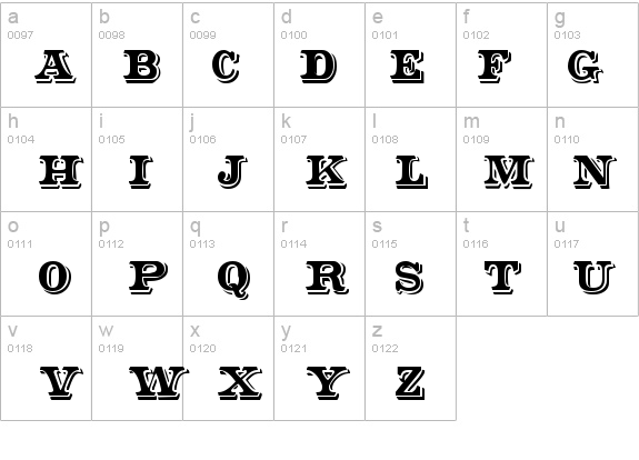 Shadowed Serif details - Free Fonts at FontZone.net