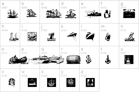 ShipsNBoats details - Free Fonts at FontZone.net