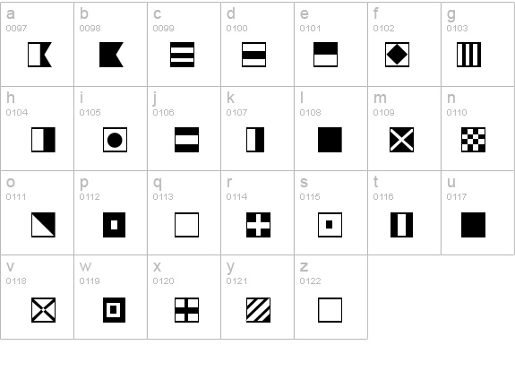 SignalFlags details - Free Fonts at FontZone.net