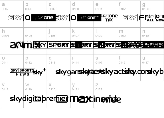 Sky TV Channel Logos details - Free Fonts at FontZone.net