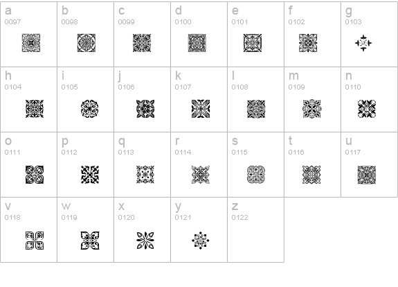 SL Square Ornaments details - Free Fonts at FontZone.net