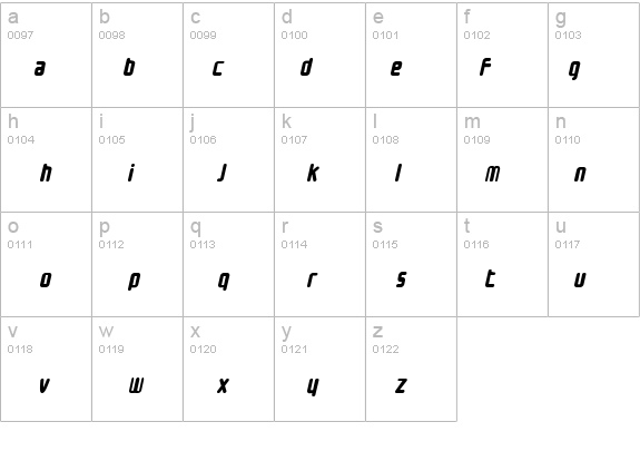 Small type (italic) details - Free Fonts at FontZone.net