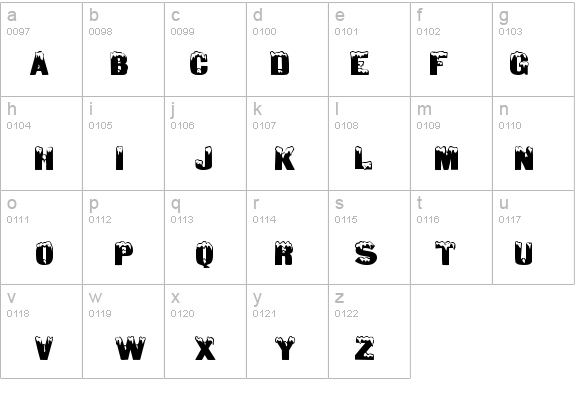 Snow Caps-Extended Normal details - Free Fonts at FontZone.net
