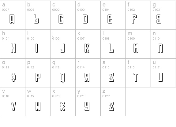 Soviet 3D details - Free Fonts at FontZone.net