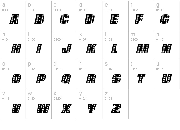StarsCaps Italic details - Free Fonts at FontZone.net