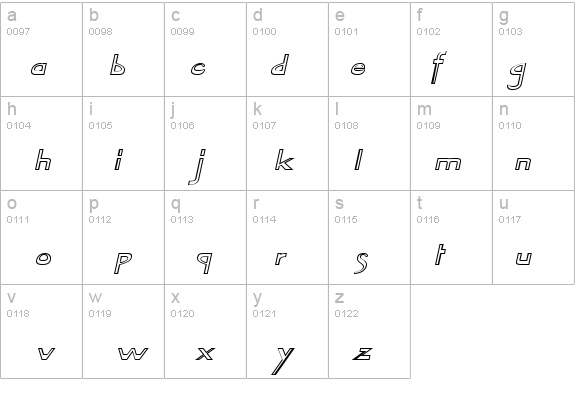 Tablet-Hollow-Extended Italic details - Free Fonts at FontZone.net