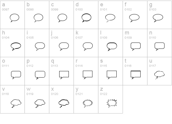 TalkBalloon details - Free Fonts at FontZone.net