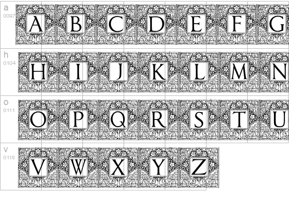 Topiary_Initials details - Free Fonts at FontZone.net