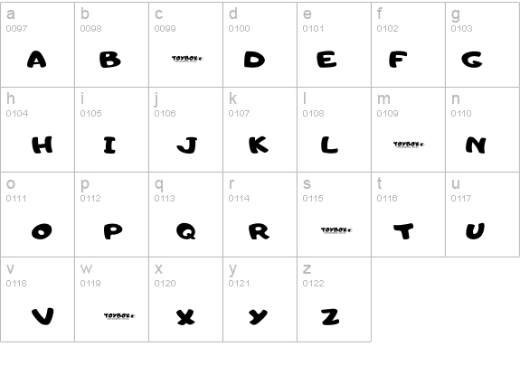 Toybox details - Free Fonts at FontZone.net