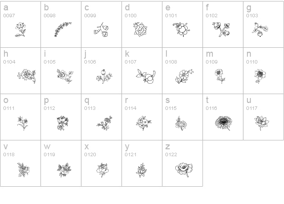 Traditional Floral Design III details - Free Fonts at FontZone.net