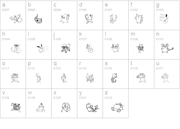 Tyler's Pokemon details - Free Fonts at FontZone.net