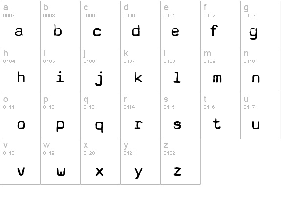 Typewriter - a602 (dead postman 2004) details - Free Fonts at FontZone.net
