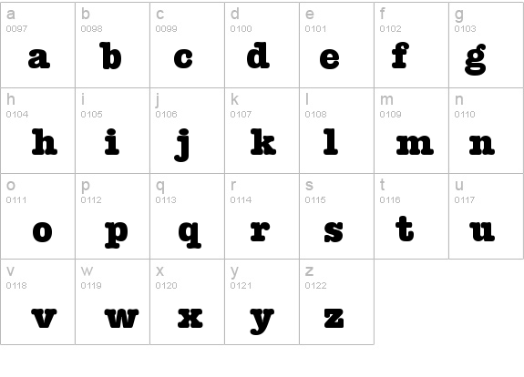 Typewriter-Heavy details - Free Fonts at FontZone.net