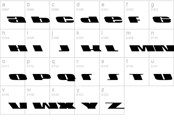 U.S.A. Leftalic details - Free Fonts at FontZone.net