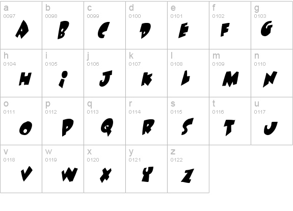 Under attack skew details - Free Fonts at FontZone.net