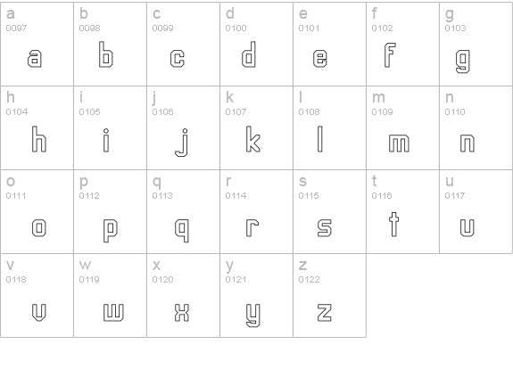 Upsilon Hollow details - Free Fonts at FontZone.net