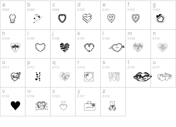 Valentine details - Free Fonts at FontZone.net