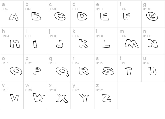 VTC ScreamItLoud Outline details - Free Fonts at FontZone.net