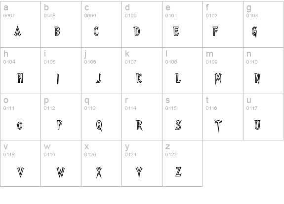 Walshes Outline details - Free Fonts at FontZone.net