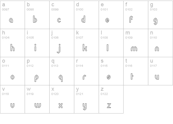 Wazoo Outline details - Free Fonts at FontZone.net