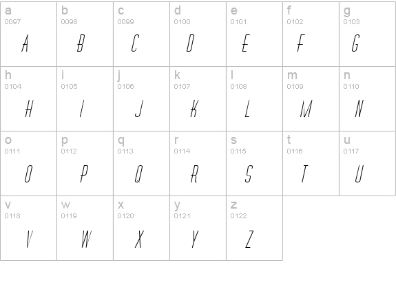 Wire-Extended Italic details - Free Fonts at FontZone.net