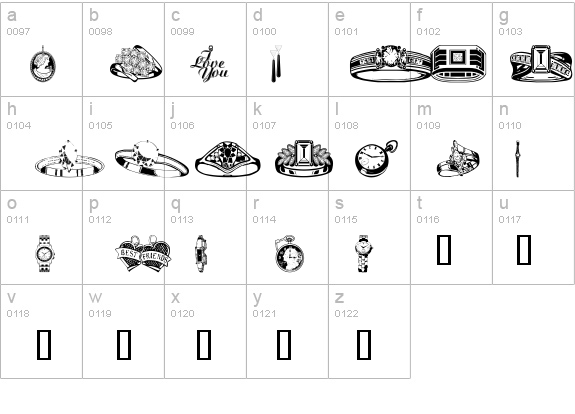 wmjewelry details - Free Fonts at FontZone.net