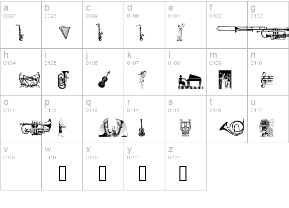 wmmusic2 details - Free Fonts at FontZone.net