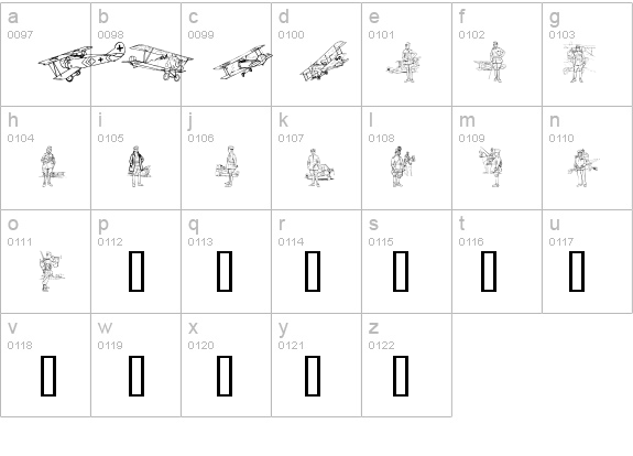 WW1 Planes details - Free Fonts at FontZone.net