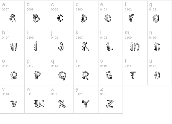 Y2K PopMuzik Outline AOE details - Free Fonts at FontZone.net