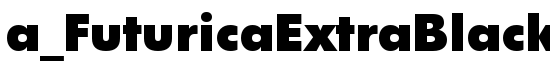 a_FuturicaExtraBlack - Download Thousands of Free Fonts at FontZone.net
