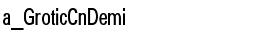 a_GroticCnDemi - Download Thousands of Free Fonts at FontZone.net