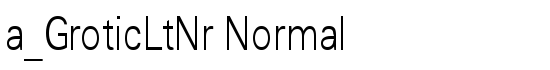 a_GroticLtNr Normal - Download Thousands of Free Fonts at FontZone.net