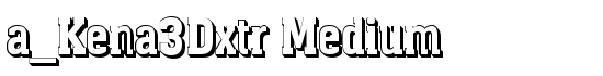 a_Kena3Dxtr Medium - Download Thousands of Free Fonts at FontZone.net