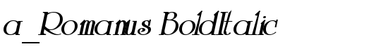 a_Romanus BoldItalic - Download Thousands of Free Fonts at FontZone.net