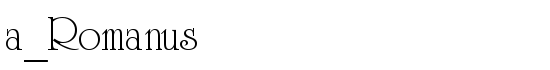 a_Romanus - Download Thousands of Free Fonts at FontZone.net