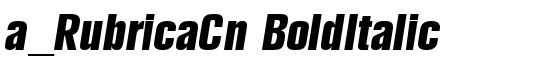 a_RubricaCn BoldItalic - Download Thousands of Free Fonts at FontZone.net