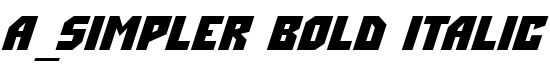 a_Simpler Bold Italic - Download Thousands of Free Fonts at FontZone.net