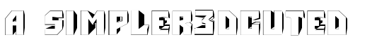 a_Simpler3DCuted - Download Thousands of Free Fonts at FontZone.net