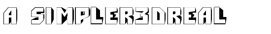 a_Simpler3Dreal - Download Thousands of Free Fonts at FontZone.net