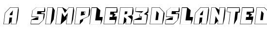 a_Simpler3DSlanted - Download Thousands of Free Fonts at FontZone.net