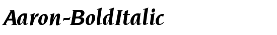 Aaron-BoldItalic - Download Thousands of Free Fonts at FontZone.net