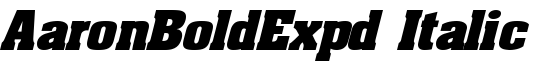 AaronBoldExpd Italic - Download Thousands of Free Fonts at FontZone.net