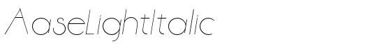 AaseLightItalic - Download Thousands of Free Fonts at FontZone.net